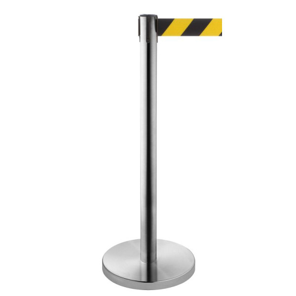 Stein HGS HGS personengeleidingssysteem -P-Line Niro-, zwart/geel diagonaal (gearceerd), met magnetisch banduiteinde, 3639704