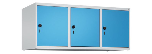 C+P kastopzet Classic PLUS, bovenkast, 7035/5012, veiligheidsdraaigrendel, 500x1200x500mm, 3 vakken, 080090-32 S10004
