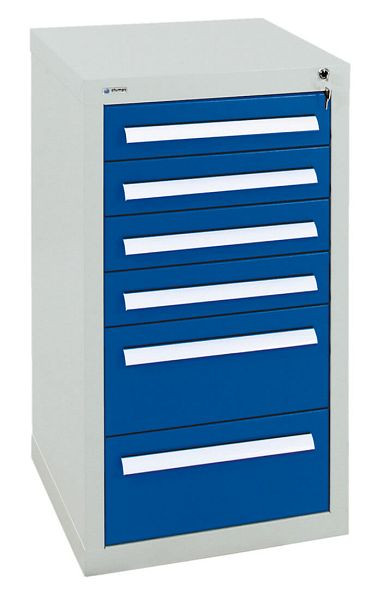 stumpf ladekast serie T-100 / 35-1, RAL 7035/5010, 6 laden (4x100, 2x200mm), 8151574