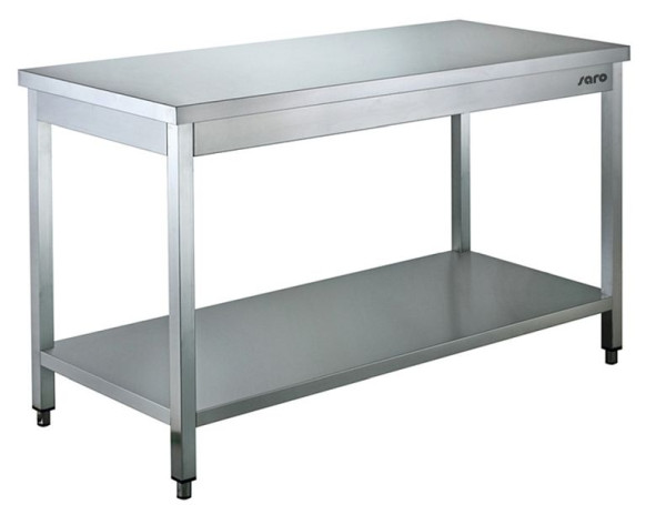 Saro RVS tafel demontabel, met onderblad - 700 mm diep, 1200 mm, 456-7005