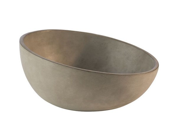 APS schaal -ELEMENT-, Ø 26 cm, hoogte: 7,5 / 13 cm, beton, 1,7 liter, met meubelvriendelijke bodem, 30001