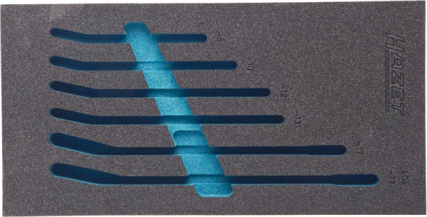 Hazet 2-componenten zachtschuim inleg, voor 163-97/6, 606 N/6, afmetingen / lengte: 342 mm x 172 mm, 163-97L