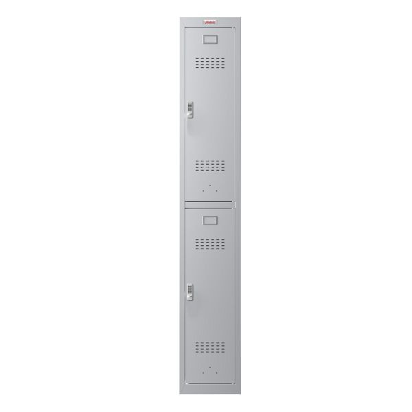 Phoenix PL Series 1 Post 2-deurs grijze persoonlijke locker met elektronische sloten, PL1230GGE