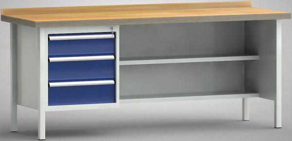 KLW standaard werkbank - 2000 x 700 x 840 mm L x D x H, WS138N-2000M40-E1630