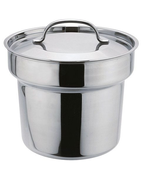 APS Bain-Marie pot, ca. Ø20cm, hoogte 18cm, 4,5 liter, RVS 18/10, inclusief deksel, lepeluitsparing, 12244