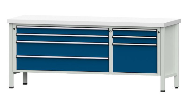 ANKE werkbanken kistwerkbank, model 288 V, 2000 x 700 x 850 mm, RAL 7035/5010, KSP 50 mm, 304.634