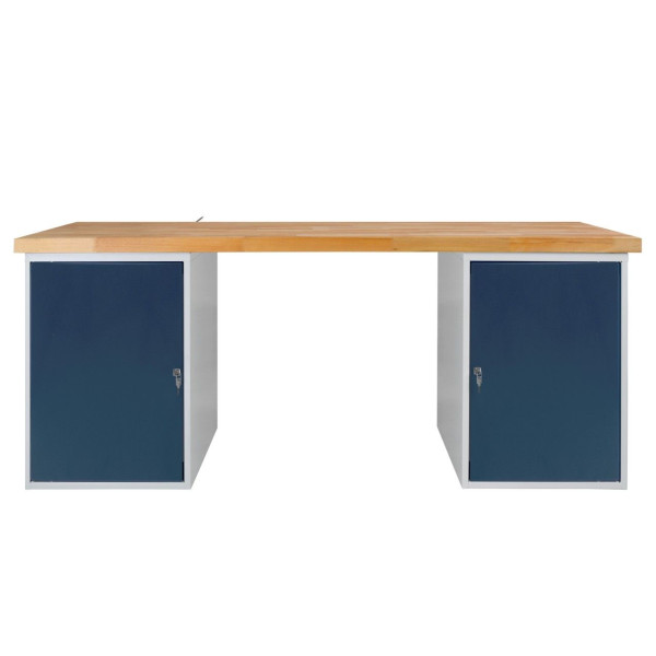ADB werkbank met 2 plaatstalen bakken H850xB2000xD750mm, 42697