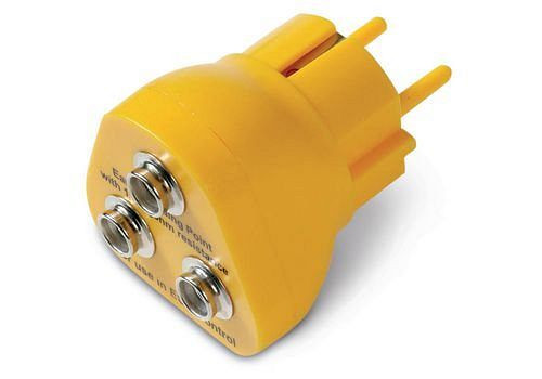 DENIOS aardingsstekker voor aardingskabel van antistatische matten, met 10 mm snap, 165-116