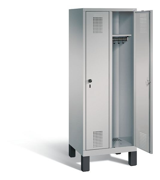 C+P schoolkluis Evolo, H1650xB610xD500mm, kleur: wit aluminium, 480106-20 S10028