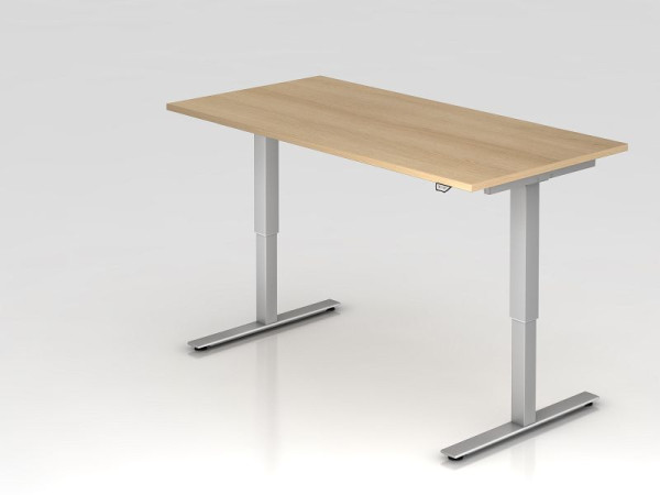 Hammerbacher elektrisch zit-sta bureau 160x80cm eiken, werkhoogte 73 - 119 cm, VXMST16/E/S