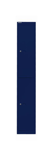 Bisley kledingkast office, 1 vak, 2 vakken, oxford blauw, CLK182639