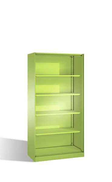 C+P bureauplank Asisto, H1980xB1000xD435mm, kleur: virid green, 5 niveaus, 140002-000 S10027