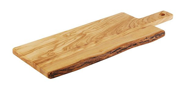 APS serveerplank -OLIVE-, 44 x 20 cm, hoogte: 2 cm, hout (olijfboom), handvat: 12 cm, 00874