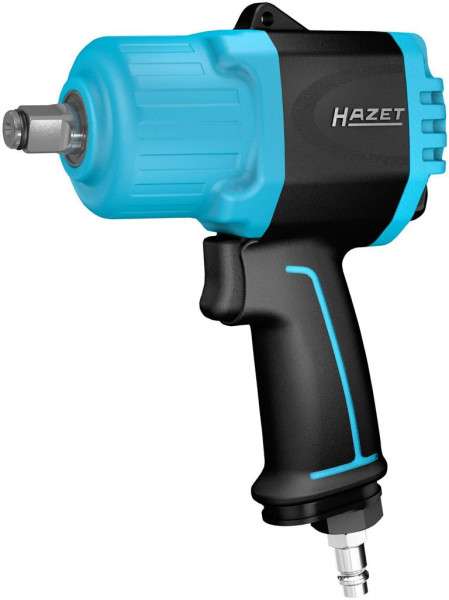 Hazet Twin Turbo slagmoersleutel, maximaal losdraaimoment: 2200 Nm, massief aandrijfvierkant 12,5 mm (1/2 inch), hoogwaardig dubbelslagmechanisme, 9012TT