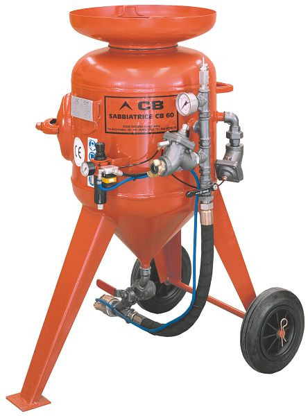 ELMAG zandstraalapparaat model CB 60-F-S4, met slang 25x40mm/10m, M06 & start-stop afstandsbediening (afstandsbediening), 22315