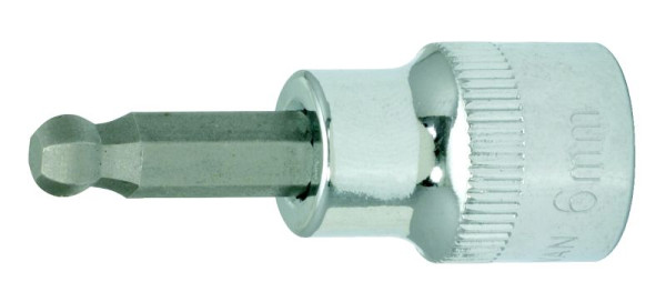 KS Tools 3/8" CHROMEplus bitdop, binnenzeskant, kogelkop, 3 mm, 918.3870