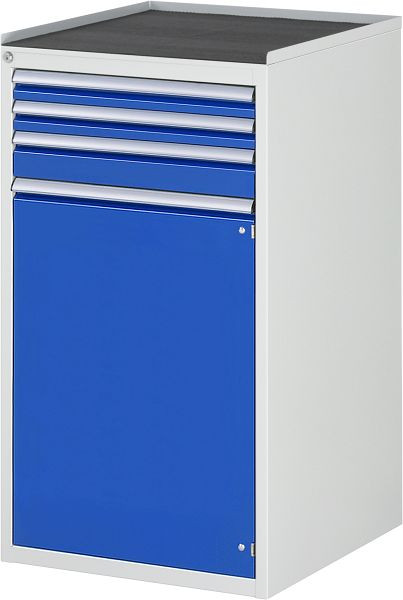 RAU ladekast serie 7000, B580xD650xH1035mm, laden: 2xH60, 1xH90mm, draaideur H720mm, metalen steun, 03-L7.13AR-MT.11