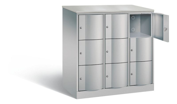 C+P XL lockerkast Resisto, H1255xB1148xD640mm, kleur: wit aluminium, 8573-373 S10163