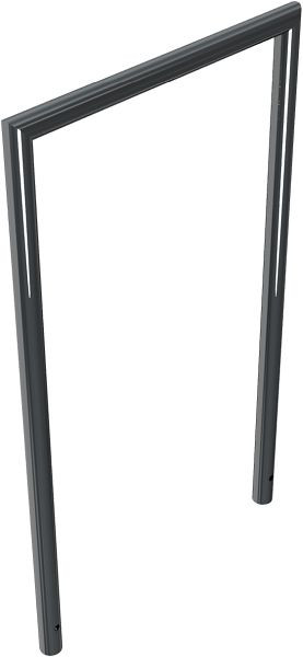 Schake buisbeugel van stalen buis Ø 48 x 2,5 mm, totale breedte 700 mm, verzinkt en gecoat DB 703, 447_11B