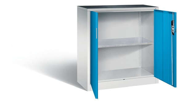 C+P gereedschapskast Acurado, H1000xW930xD400mm, kleur: lichtgrijs/lichtblauw, verzonken handgreep, 8820-000 S10242