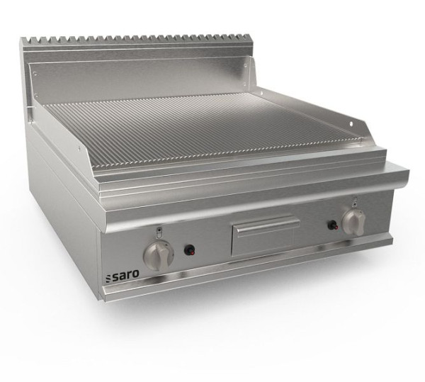 Saro gasgrillplaat 800mm breed tafelapparaat gegroefd LQ, 423-8615