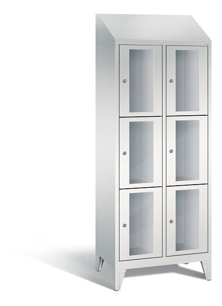 C+P lockerkast Classic, H1850xB810xD500mm, kleur: lichtgrijs, 8010A223 S10016