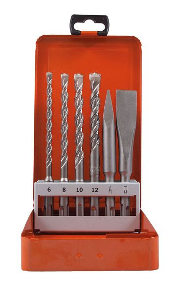 Projahn boorhamer Rocket 3 SDS-Plus beitelset 6 delig (Rocket 3 diameter 6, 8, 10, 12 mm, Sp, 83841