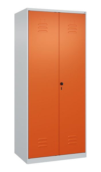 C+P Umkleidespind Classic PLUS SW, 2 Abteile, 1850x800x500mm, 7035/2004, Drehriegel, 080002-22 S10030