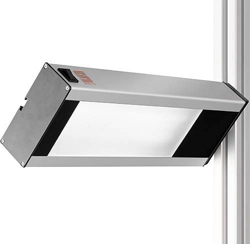 Bedrunka + Hirth satelliet werkpleklamp basic-line links, afmetingen in mm (BxDxH): 430 x 135 x 57, 03L43SATML