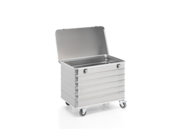 Gmöhling Transportwagen mit Deckel + Schlösser G®-TRANS D 3008 / 415 l, Aluminium, 220300840