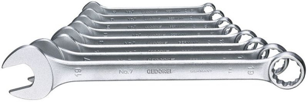 GEDORE ringsteeksleutelset, 8-delig, 8-19, 6092850