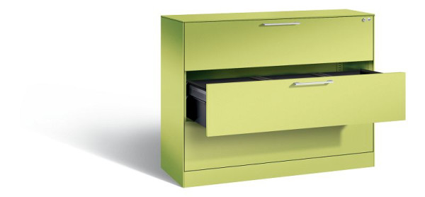 C+P hangarchiefkast Asisto, H1010xB1200xD435mm, kleur: Viridin groen / Viridin groen, beugelgreep, 146041-313 S10019