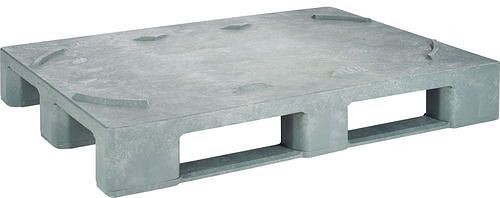 DENIOS vatenpallet, van PE-RE, 800 x 1200 x 170 mm, 3 geleiders, VE 5, 312664