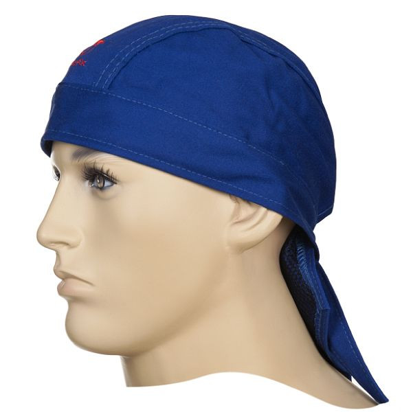 ELMAG hittehoofdbescherming bandana 'blauw WELDAS 23-3612, gemaakt van katoen, hoofddiameter 46-68 cm, 'brandvertragend', 59179