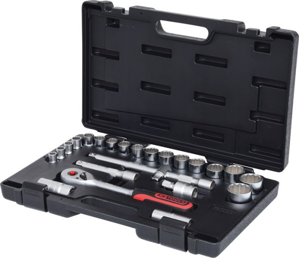 KS Tools 1/2" dopsleutelset, 24-delig, 12-kant, 911.1595