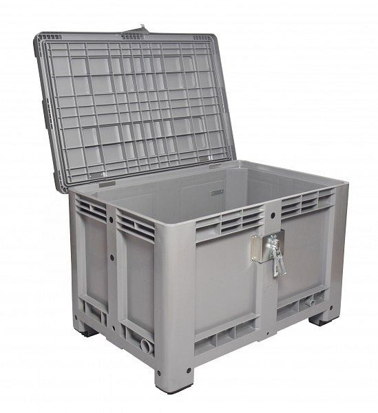 ALPHA afsluitbaar scharnierdeksel grijs voor palletbox 1200x800 mm, 3015-GR
