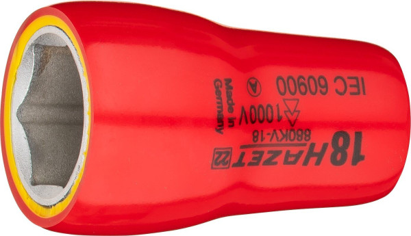 Hazet binnenzeskant, hol vierkant 10 mm (3/8"), 18 mm, kort type, 880KV-18