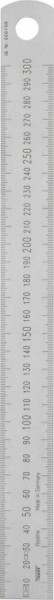Vogel Germany stalen meetlat, met lasergravure, 150 mm x 13 mm x 0,5 mm, schaalverdeling van links naar rechts, 1010060015