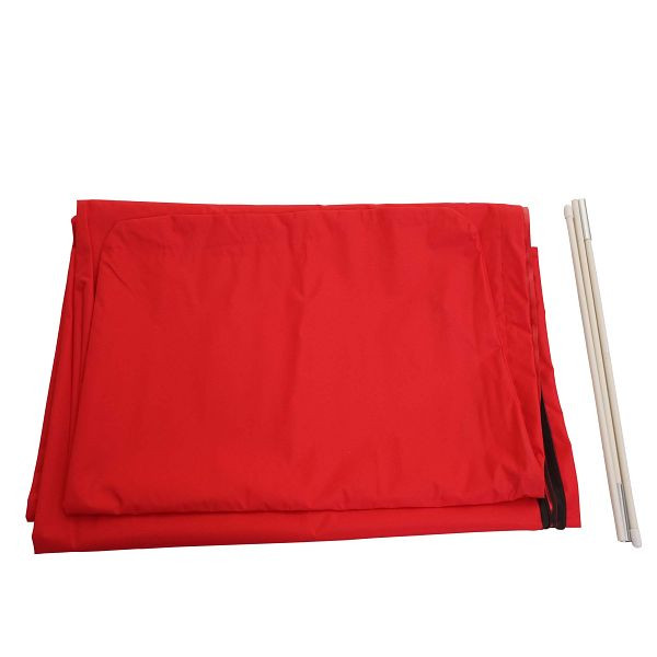 Mendler beschermhoes HWC voor vrijdragende parasol tot 4,3 m (3x3 m), hoes met rits, rood, 76894
