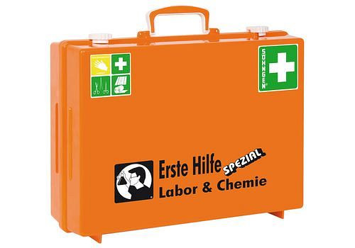 DENIOS Erste-Hilfe-Koffer Beruf Spezial "Labor & Chemie", Basisinhalt nach DIN, 116-599