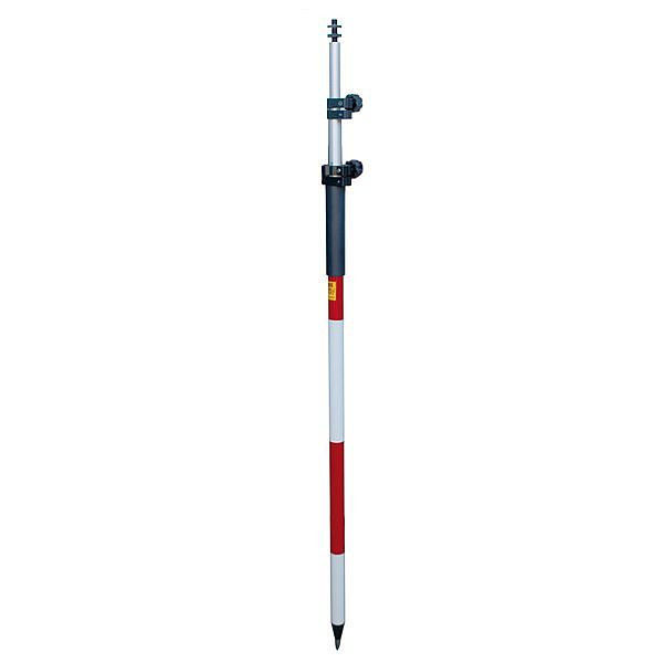 proNIVO prismastok met schroefklem, 1,50 - 4,60 m, 5/8" schroefdraad, 206-SP50TL-5/8
