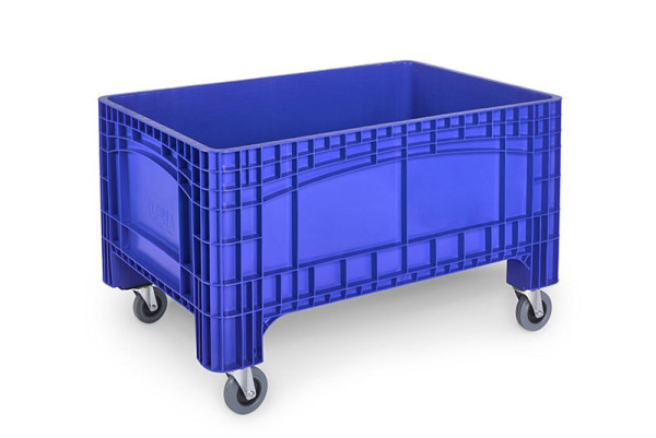 ALPHA NOAHBOX L palletbox 1200x800x695 mm met 4 zwenkwielen Ø100mm blauw, 2912-BL