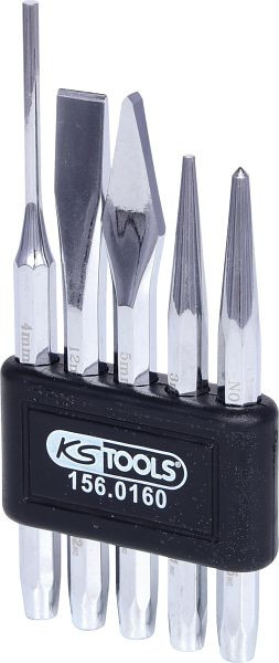 KS Tools pons-, beitel- en centerponsset, 5-delig, 156.0160