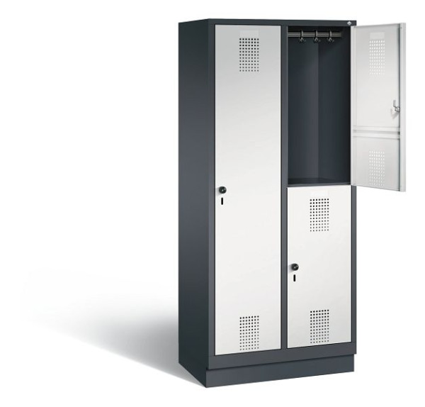 C+P cijferslot Evolo, H1800xW810xD500mm, kleur: zwartgrijs/lichtgrijs, 48620-22 S10017