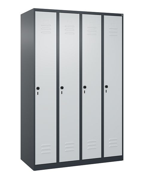C+P luierkluis Classic PLUS, 4 vakken, 1850x1200x500mm, 7016/7035, veiligheidsdraaigrendel, 080000-40 S10011