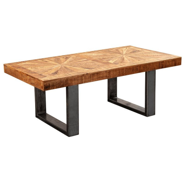 Wohnling Moderne salontafel mango massief hout 105x40x55 cm, in industrieel design, WL5.950