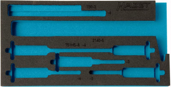 Hazet 2-componenten zachtschuiminleg, voor 163-299/8, afmetingen / lengte: 342 mm x 172 mm, 163-299L