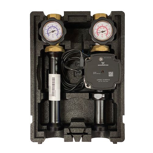 Environ EcoMix verwarmingscircuitpompgroep direct, met Grundfos UPM3 Hybride 25/7 hoog rendement pomp, ENECO0031UPM3