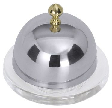 Contacto botervloot met cloché met vergulde knop, 8889/001