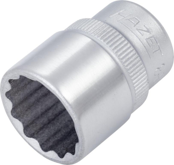 Hazet dop, bi-hex, hol vierkant 10 mm (3/8"), 16 mm, gekarteld, 880Z-16